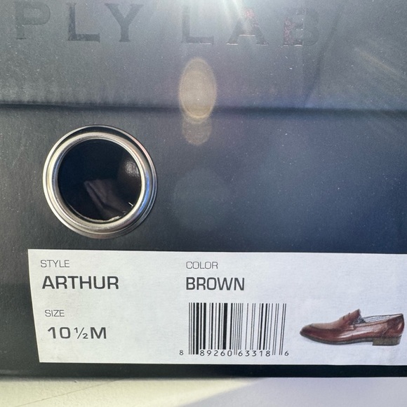 Supply‎ Lab Men\'s Brown Dress Loafer Shoes 10.5 M Slip On Penny Leather NEW main image 4